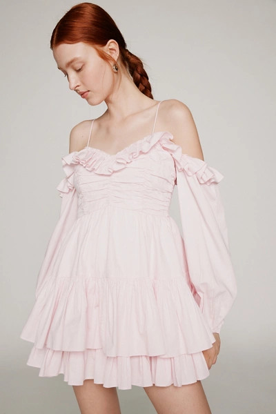 LoveShackFancy Zennia Off-The-Shoulder Mini Dress | Urban Outfitters (US and RoW)