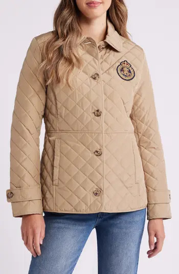Lauren Ralph Lauren Crested Quilted Jacket | Nordstrom | Nordstrom