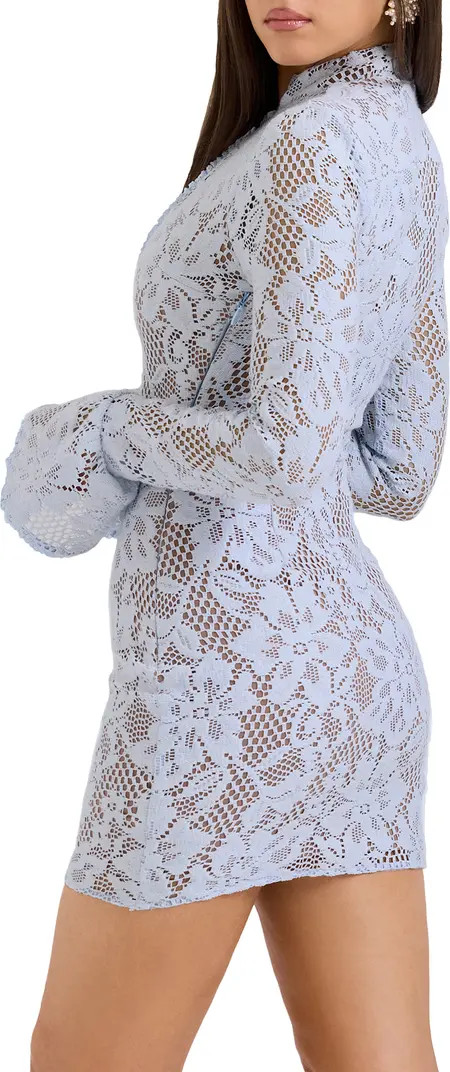 Brianna Long Sleeve Lace Body-Con Minidress | Nordstrom