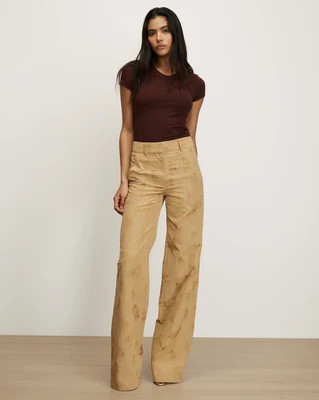 Veronica Beard Cole Wide-Leg Pant Sand | Veronica Beard