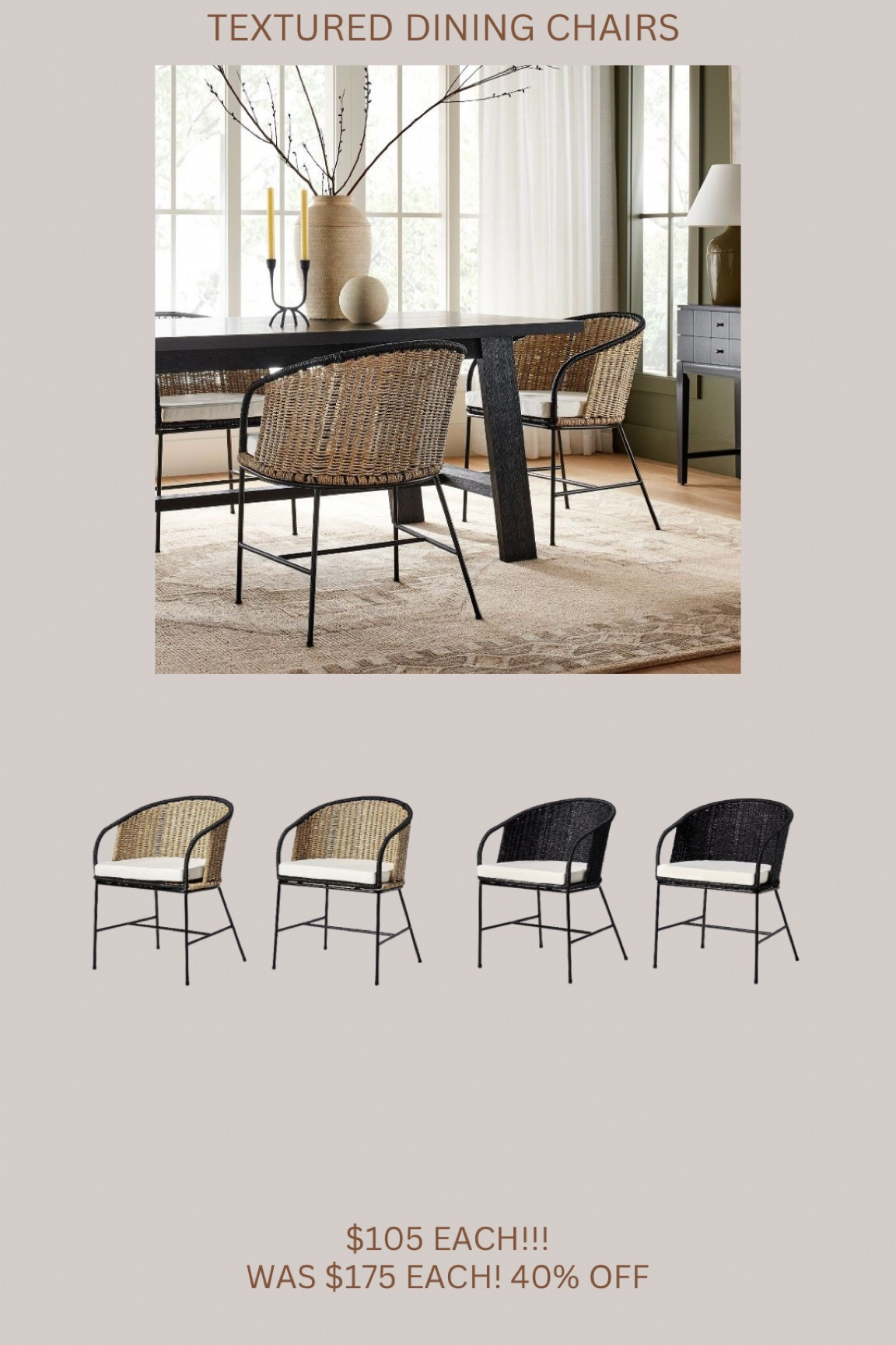 These highly rated textured dining chairs are the lowest I’ve ever seen!!!!!! 40% off right now 🤯🚨🙌🏻😍

#LTKStyleTip #LTKHome #LTKSaleAlert