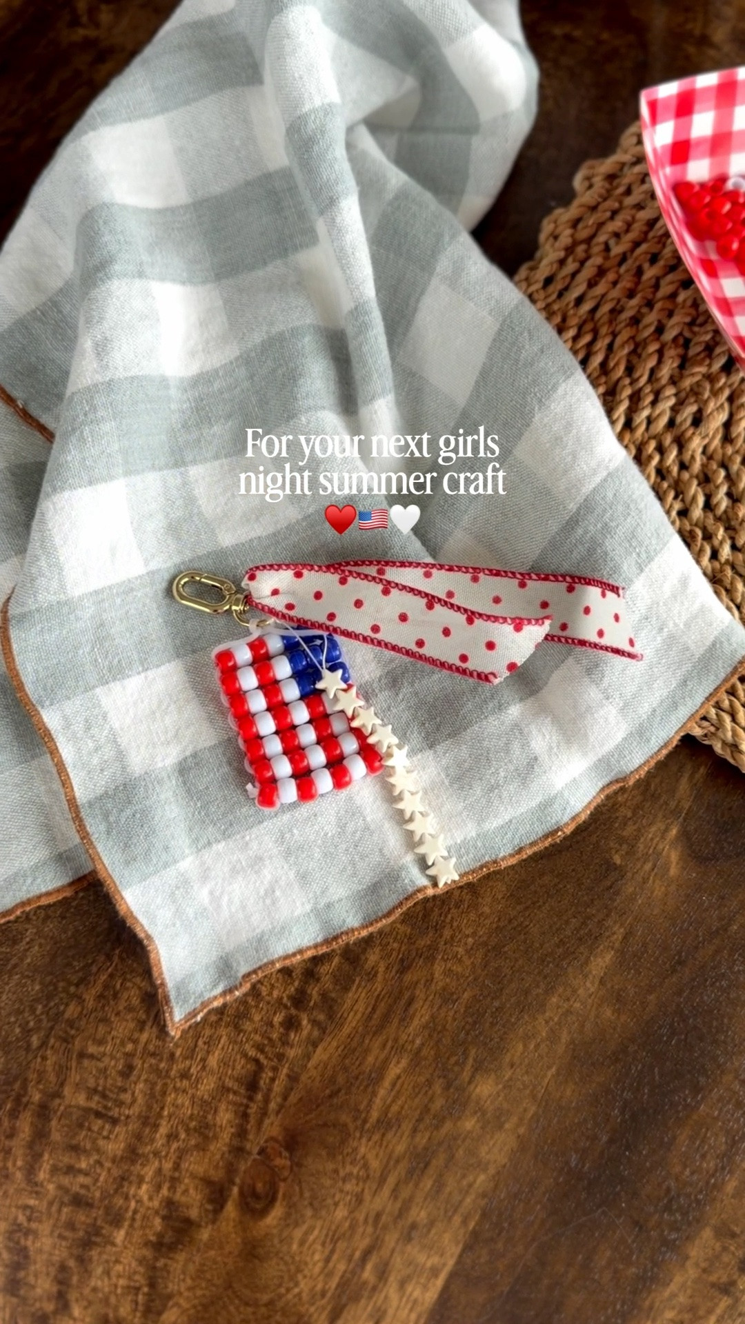♥️ For your next girls craft night or kids craft day! Remember those pony bead geckos we used to make as kids, this is just like that (maybe even easier because there’s no legs). Pair with a fun ribbon and viola, a cute keychain + bag charm for the summer! 🇺🇸

#summercraft #ponybeads #keychain #4thofjuly

#LTKHome #LTKSeasonal #LTKKids
