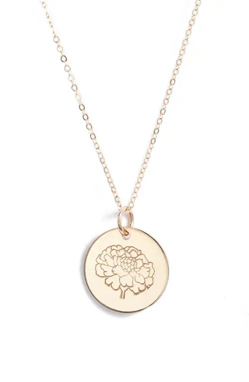 Nashelle Birth Flower Necklace in 14K Gold Fill - October at Nordstrom | Nordstrom