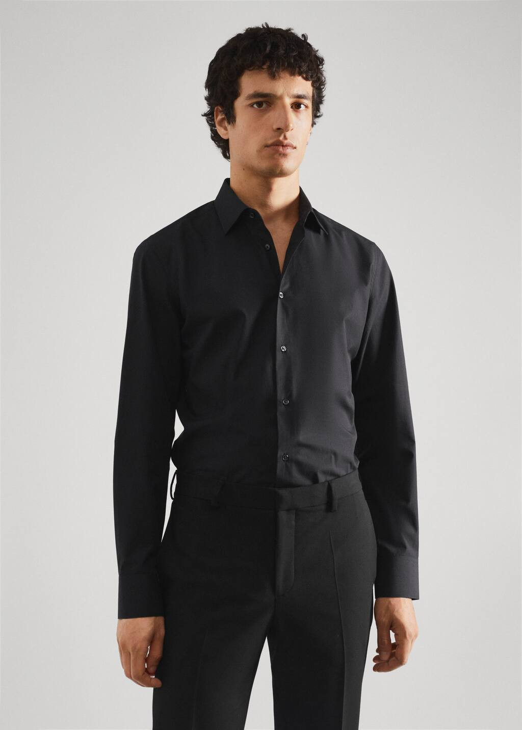 Slim fit cotton suit shirt | MANGO (US)