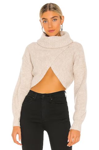 Michael Costello x REVOLVE Safia Peek A Boo Crop Cream in Neutral from Revolve.com | Revolve Clothing (Global)