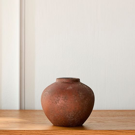 Pierce and Ward Ceramic Vase, Oxblood, 4.5in | West Elm (US)