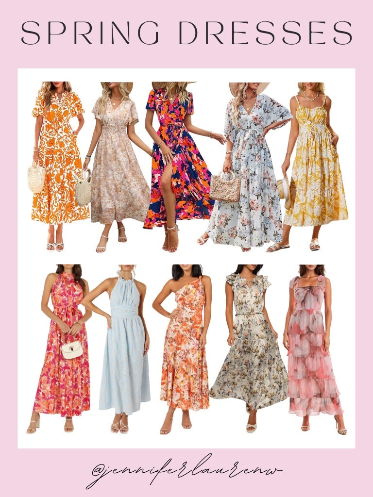 Spring is calling, and these dresses are answering! Flowy, fresh, and effortlessly chic—perfect for sunny days ahead. Which one’s your fave? 
#SpringStyle #SpringDresses #EffortlessChic #WardrobeRefresh #SpringFashion #FeminineStyle #ClosetStaples #StyleInspo #FloralVibes #DressedForSpring



#LTKSeasonal #LTKFindsUnder100 #LTKStyleTip