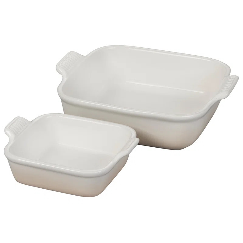 Le Creuset Heritage Stoneware Set of 2 Square Dishes | Wayfair North America