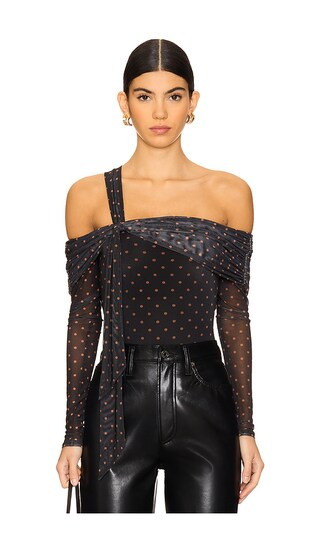 Juliette Bodysuit in Sepia Dot | Revolve Clothing (Global)