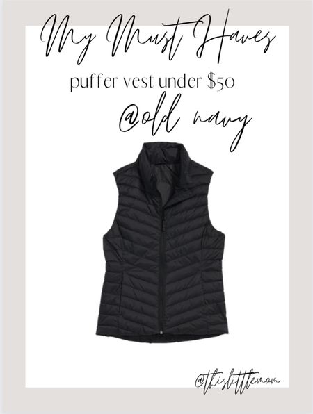 My favorite new vest from old navy under $50 comes in 3 colors. Waterproof narrow puffer vest. Perfect for winter. Dress up or down!

Winter fashion, winter style

#LTKGiftGuide #LTKunder50 #LTKSeasonal