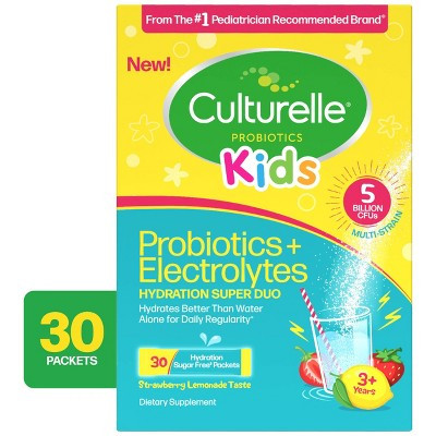 Culturelle Kids' Hydration Super Duo Probiotics + Electrolytes Powder - 30ct: 5 Billion CFUs | Target