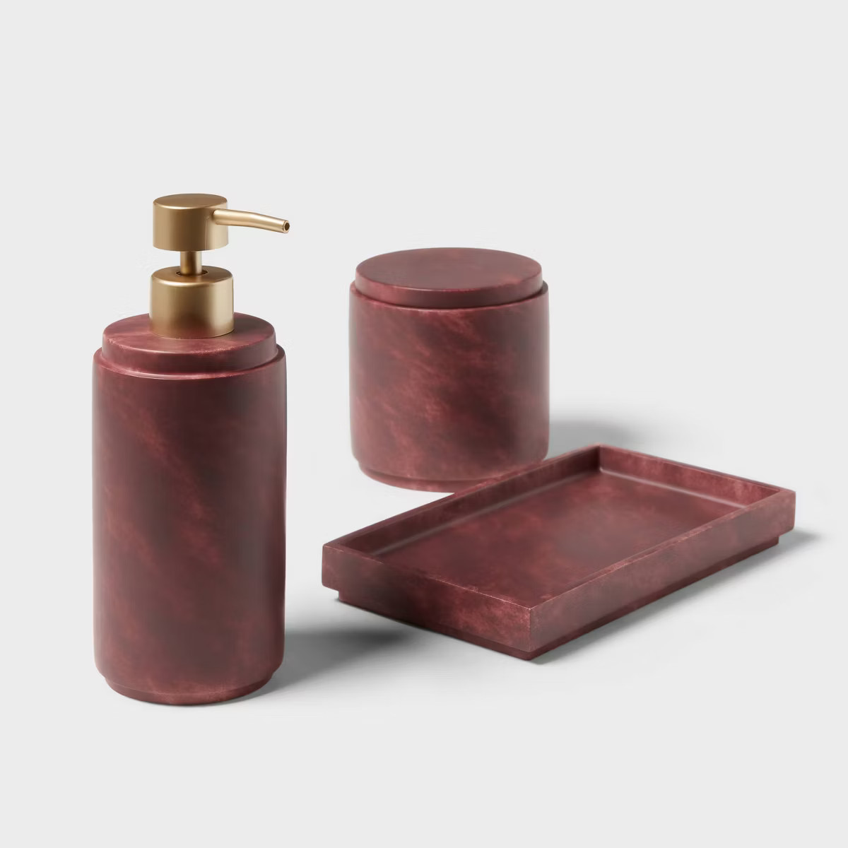 Luxe Faux Marble Soap Pump Wine - Threshold™ | Target