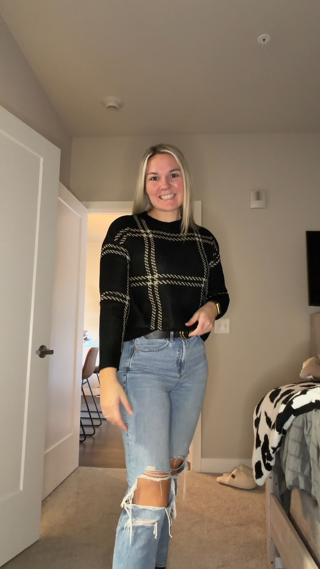 Plaid season is in full swing! Living for this sweater; cozy, cute, and perfect for fall-to-winter outfits. 

#LTKootd #LTKSeasonal #LTKFindsUnder100