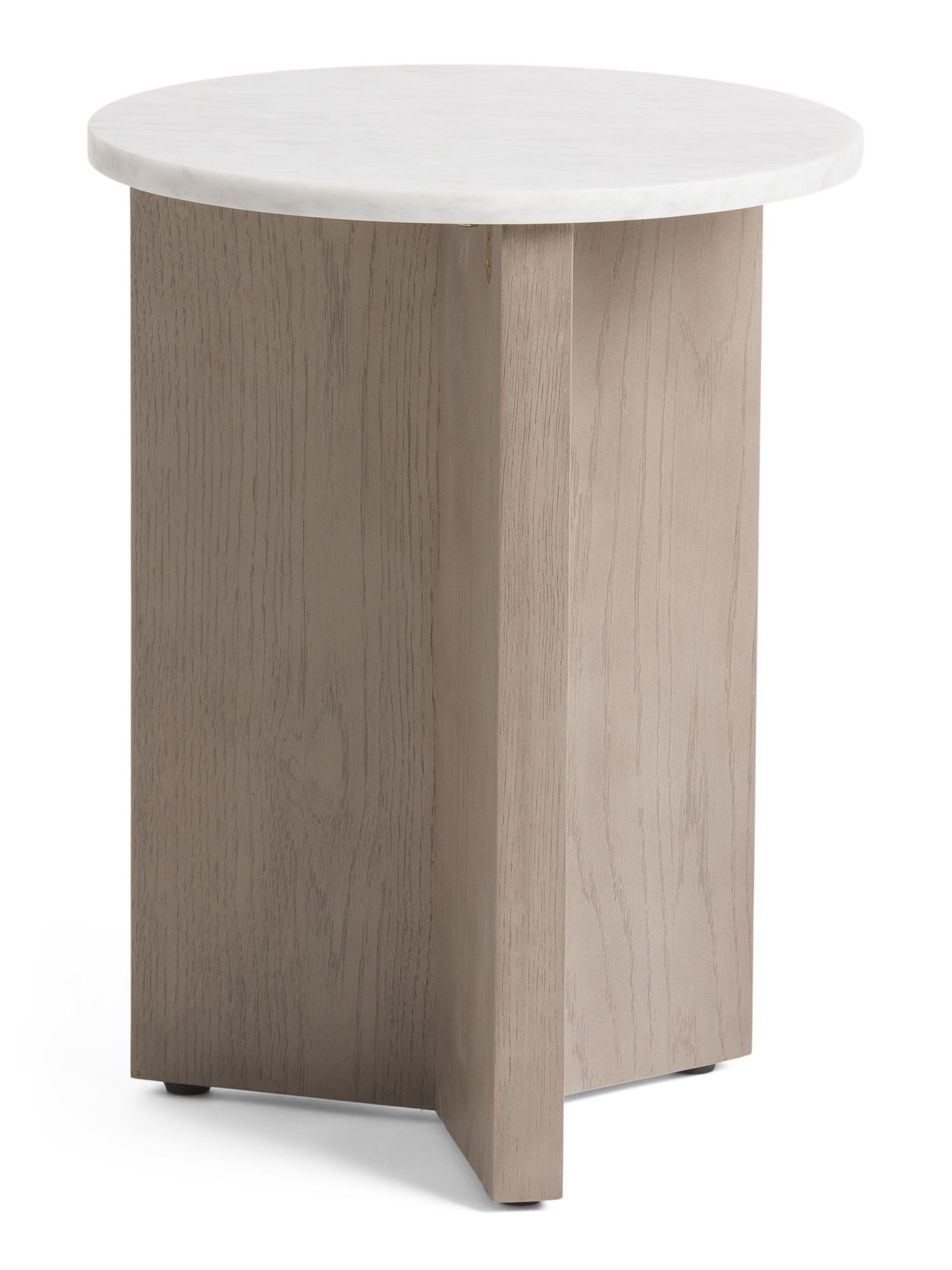 23in Acacia Wood And Marble Top Side Table | Global Home | Marshalls | Marshalls