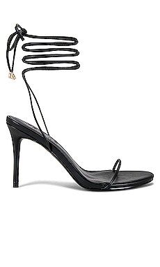 FEMME LA 3.0 Barely There Lace Up Heel in Noir from Revolve.com | Revolve Clothing (Global)