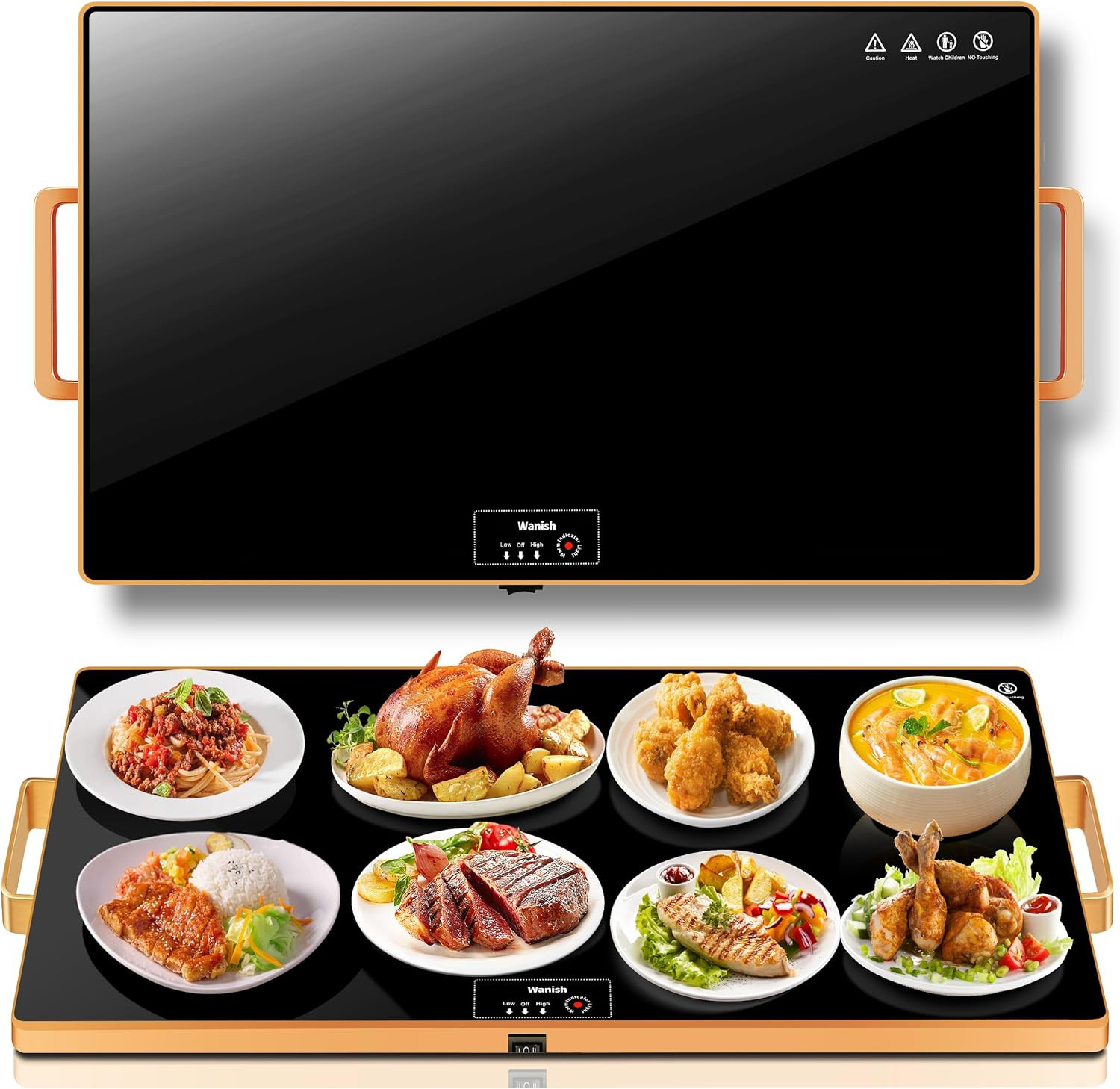 Electric Warming Tray（XXL 32”x18”），Food Warmer with Thermostat and Full Surface Heating... | Amazon (US)