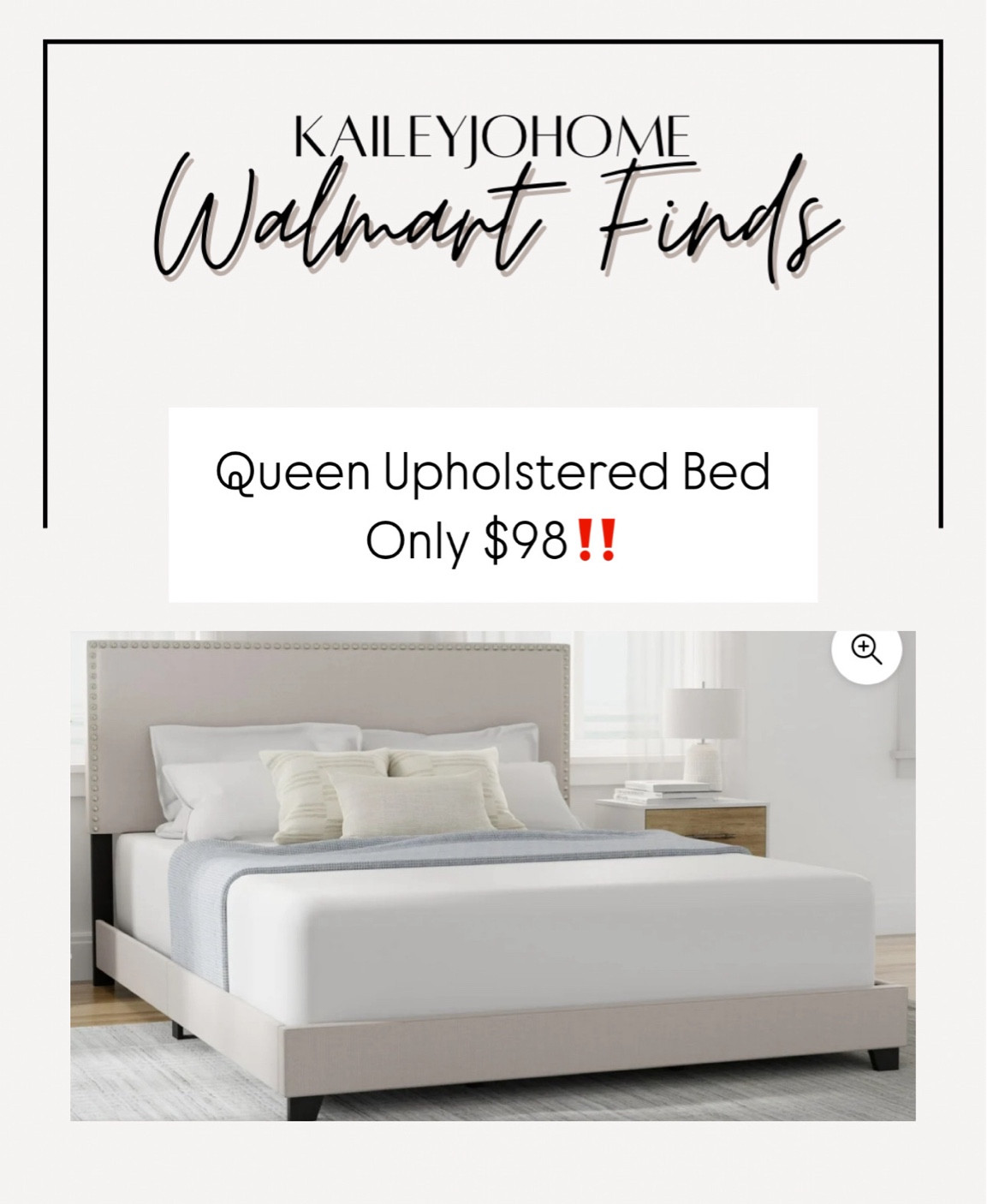 Queen upholstered bed only $98

#LTKSaleAlert #LTKHome #LTKFindsUnder100