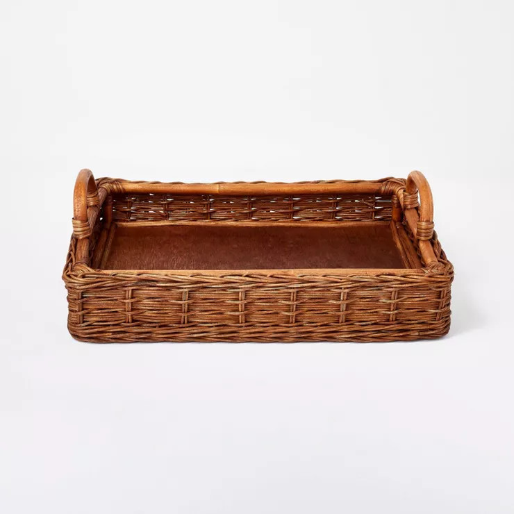 Rattan Rectangle Woven Tray - Threshold™ designed with Studio Mcgee | Target