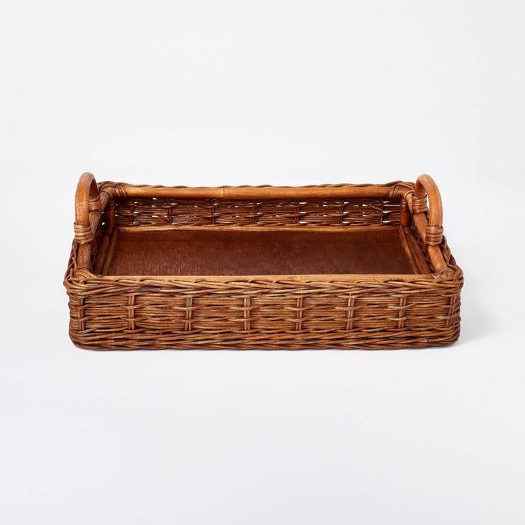 Rattan Rectangle Woven Tray - Threshold™ designed with Studio Mcgee | Target