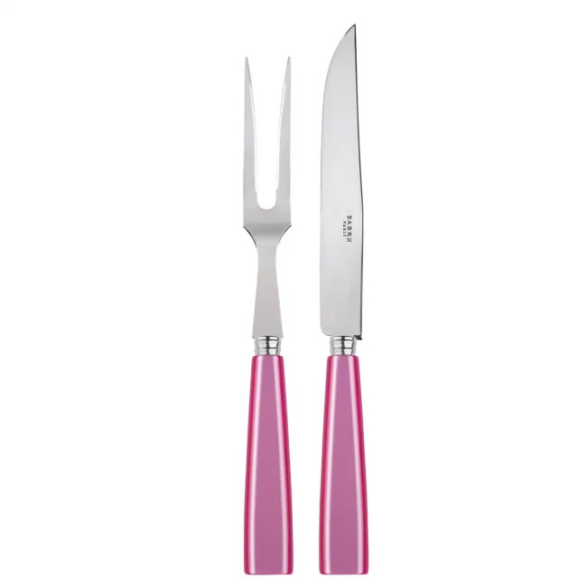 Icon Pink 2-Pc Carving Set 10.25" (Knife, Fork) | Gracious Style