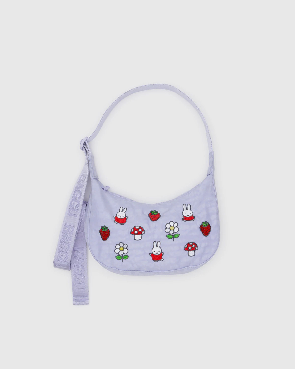 Small Nylon Crescent Bag Embroidered Miffy - Baggu | BAGGU