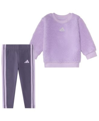 Baby Girls' Long-Sleeve Sweatshirt and Leggings, 2-Piece Set | Macy's