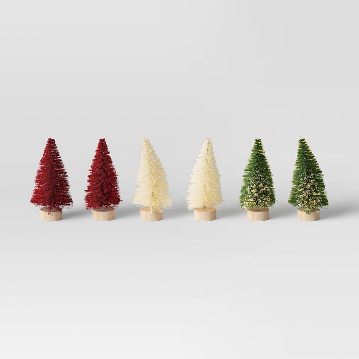 6pk Bottle Brush Trees - Threshold&#8482; | Target