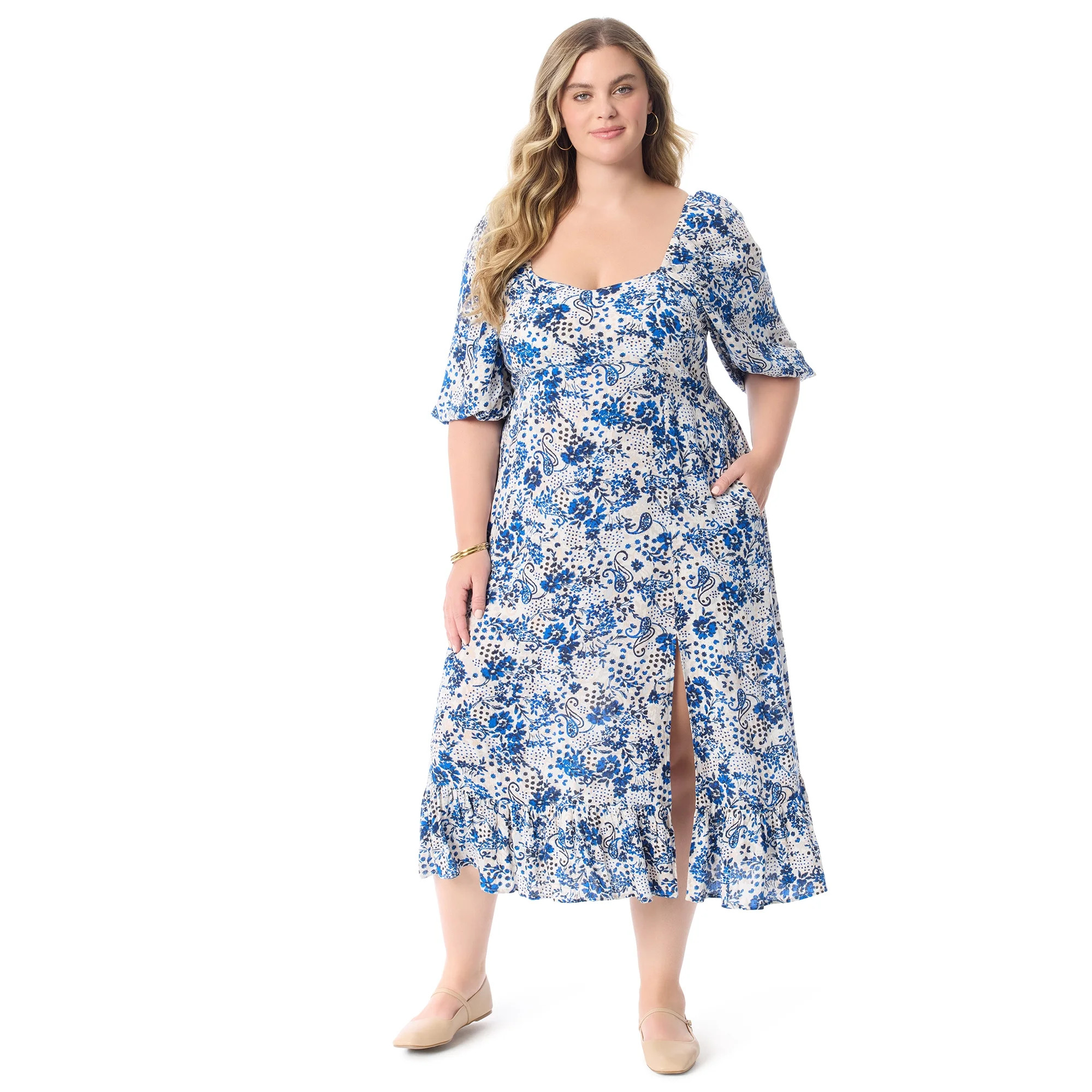 Jessica Simpson Women's Plus Malese Bustier Dress, Sizes 0X-5X - Walmart.com | Walmart (US)