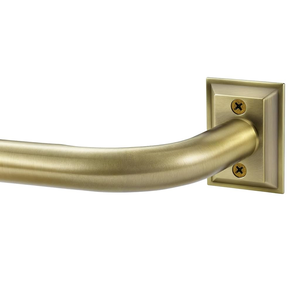 Wrap Around Curtain Rod for 28 to 129 Inches Window, Splicing Structure, 1 Inch Room Darkening Bl... | Amazon (US)