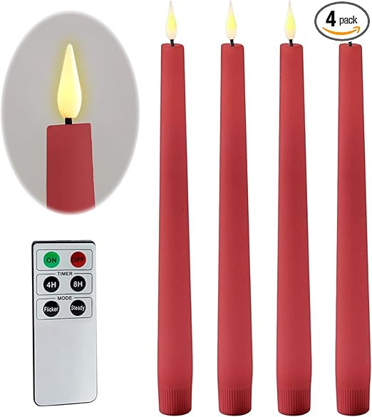 LampLust Flameless Candles with Remote Battery Operated Flickering Flameless Candles, 9in LED Can... | Amazon (US)