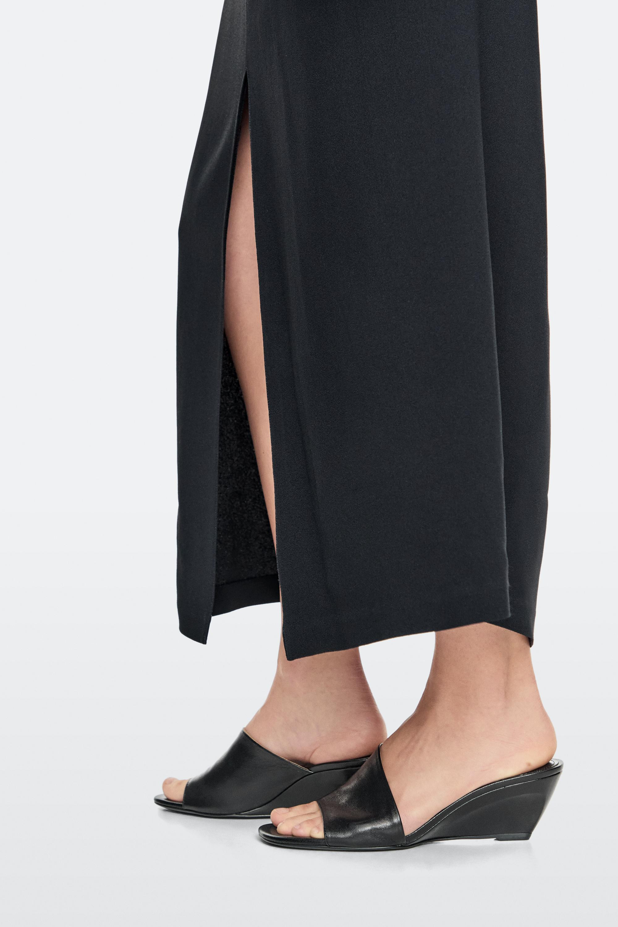 Soft leather wedge heel sandals | Massimo Dutti UK