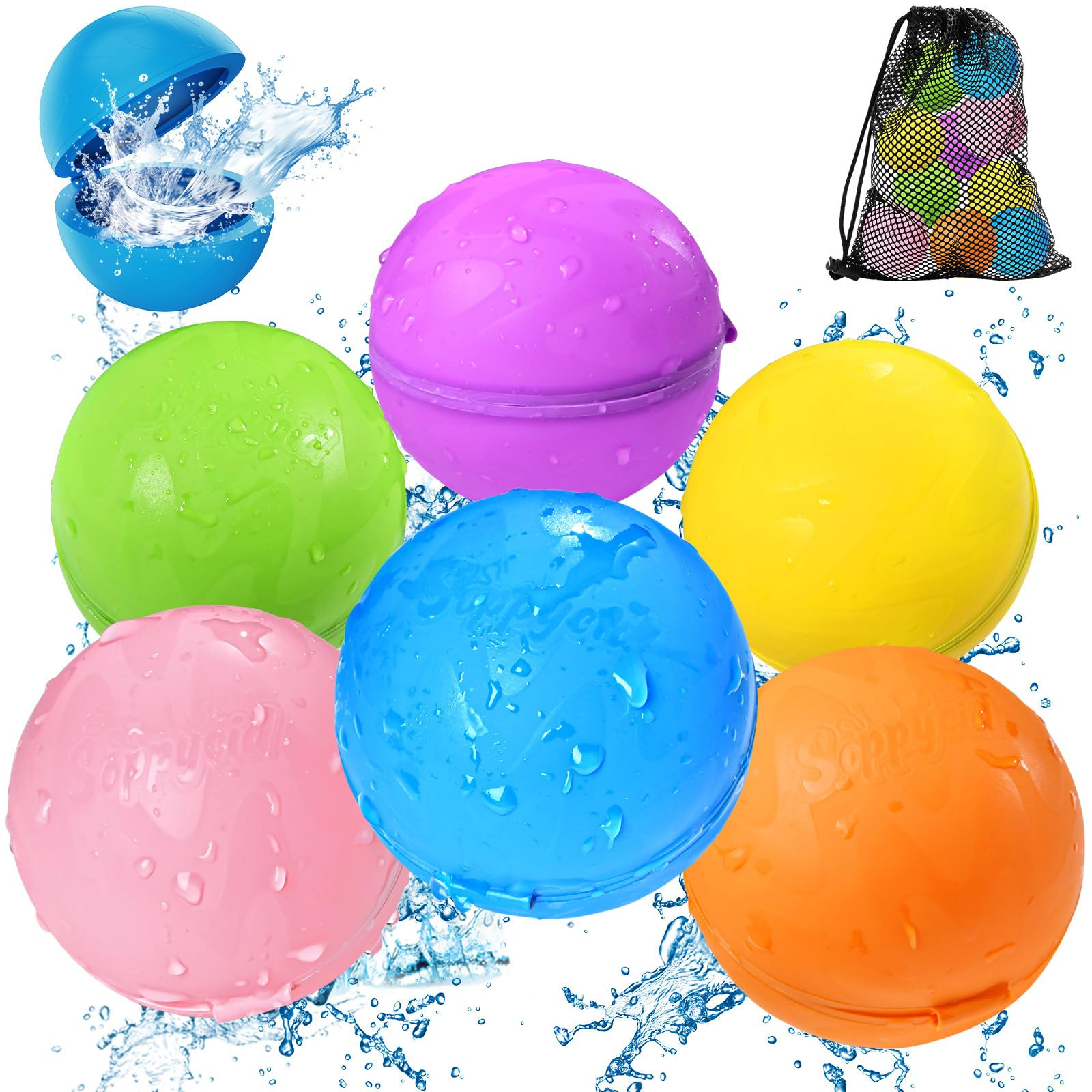 SOPPYCID Reusable Water balloons, Summer Toy Water Toy for Boys and Girls, Pool Beach Toys for Ki... | Amazon (US)