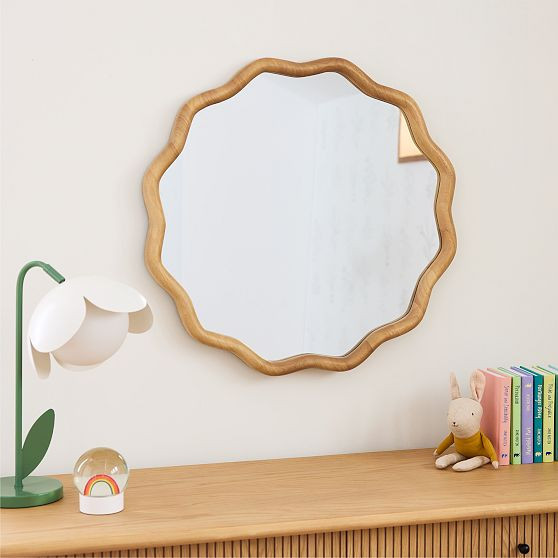 Wavy Mirror, Blonde, 26in | West Elm (US)