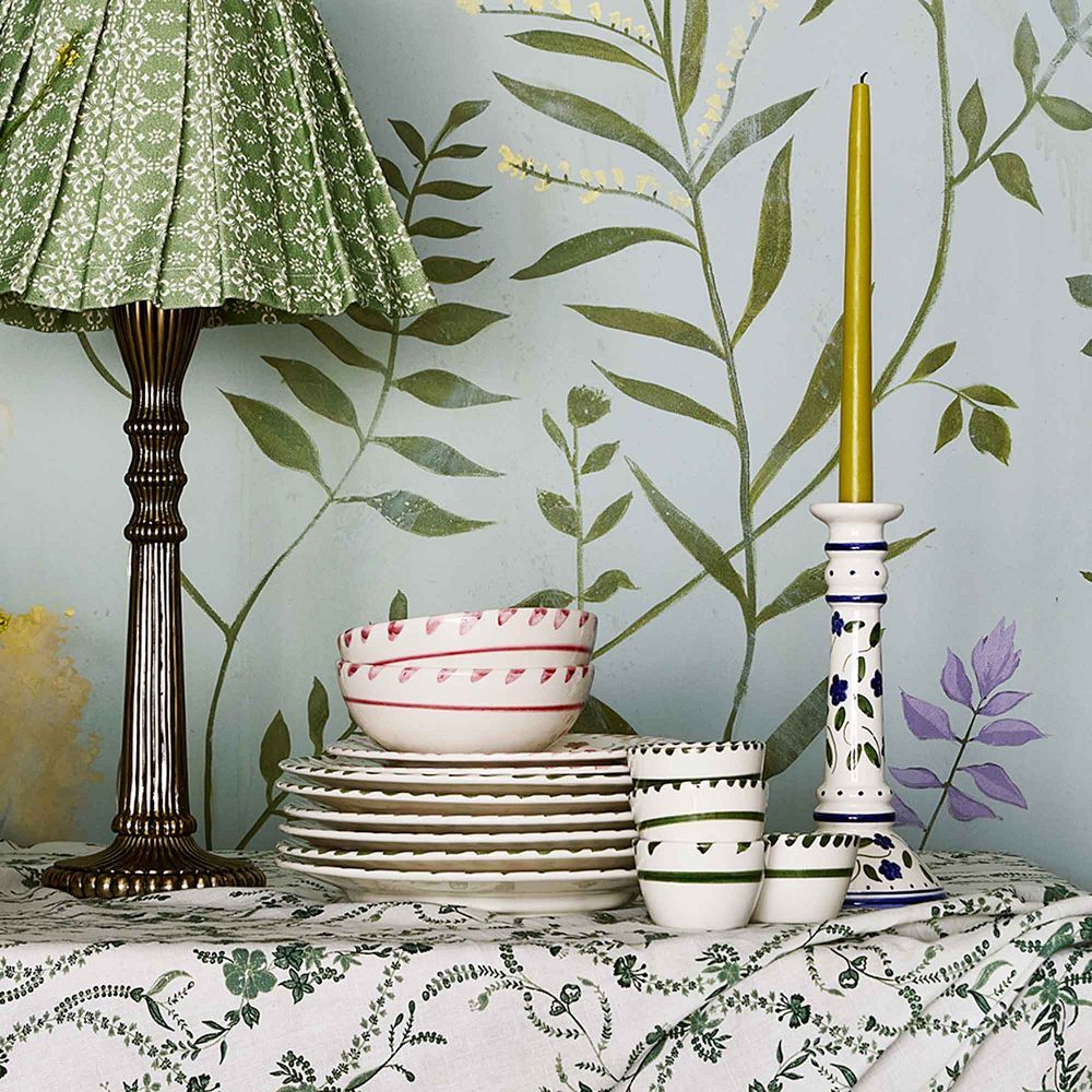 Hand Painted Floral Ceramic Dinnerware | GreenRow
