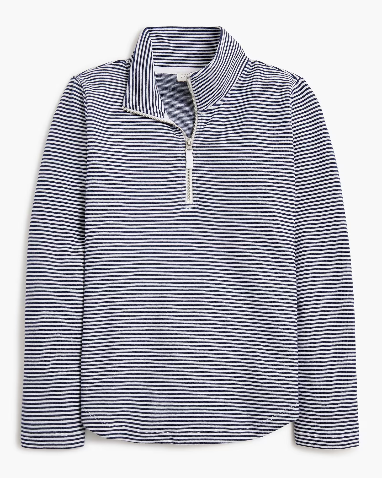 Striped terry half-zip pullover | J.Crew Factory