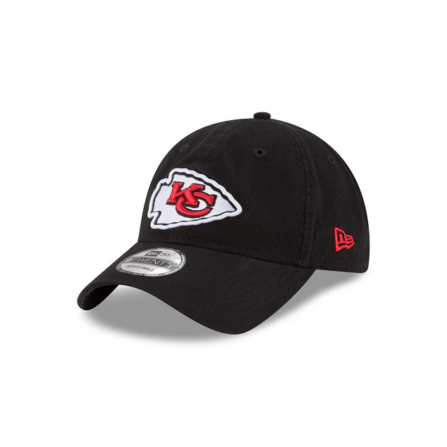 Kansas City Chiefs Core Classic Black 9TWENTY Adjustable Hat | New Era