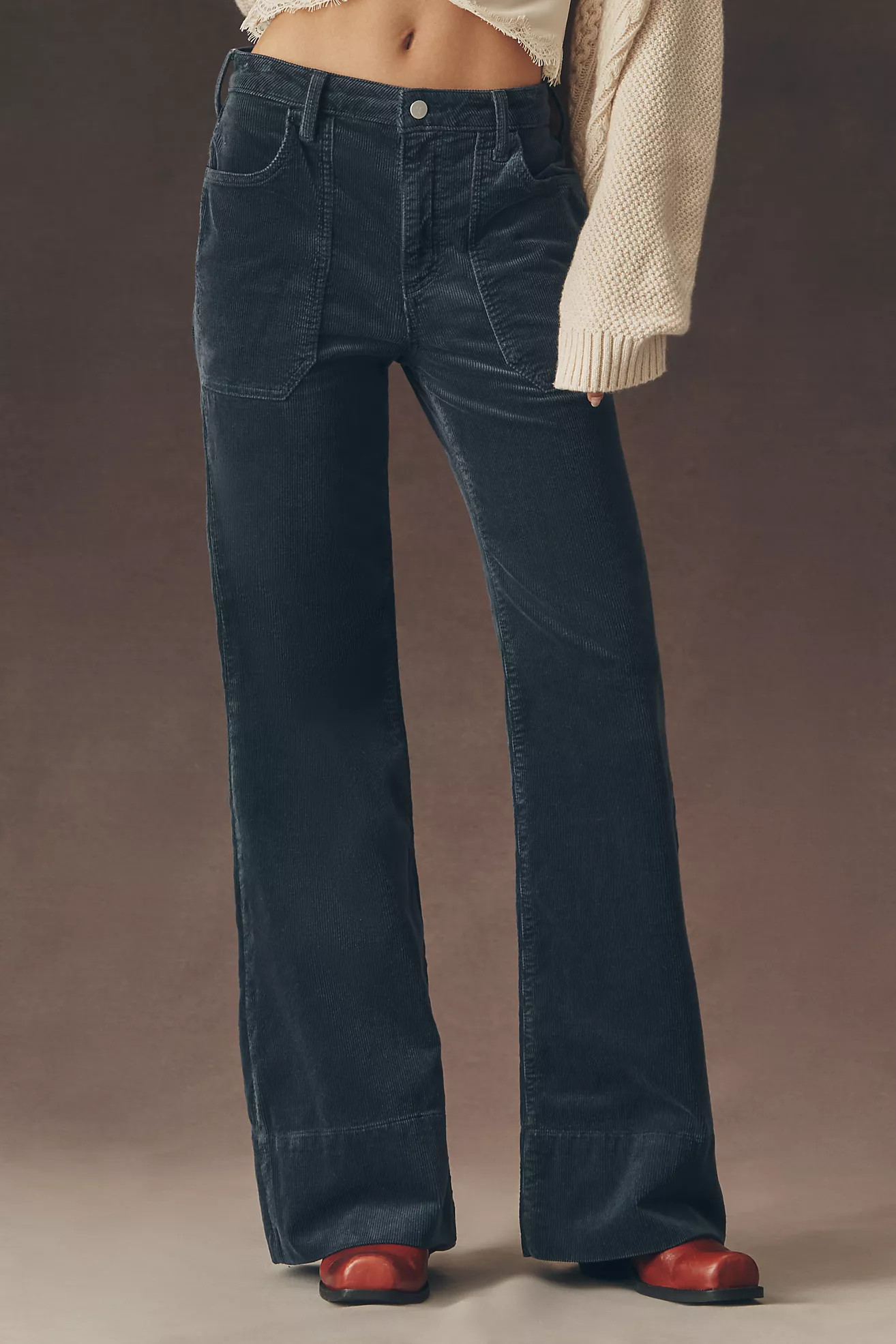 The Rylan High-Rise Flare Jeans by Pilcro: Corduroy Edition | Anthropologie (US)