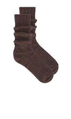 Free People Staple Slouch Socks in Roasted Espresso from Revolve.com | Revolve Clothing (Global)