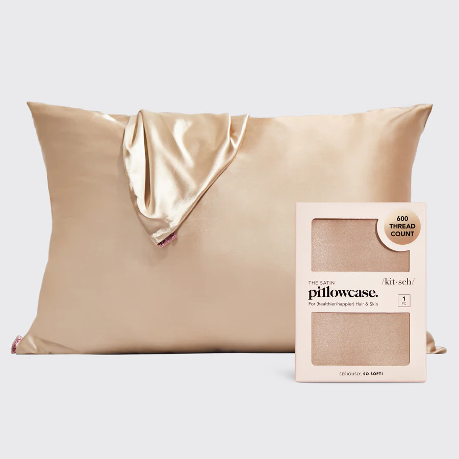 Experience Nightly Luxury with Satin Pillowcase - Champagne | Kitsch