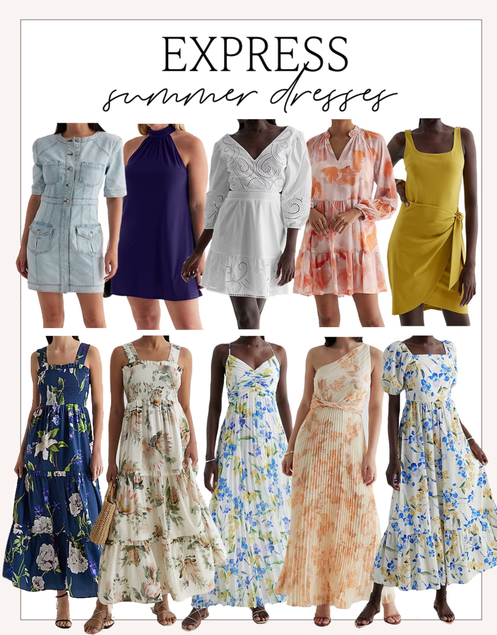 All of the cutest summer dresses from Express! Casual summer dresses, summer wedding guest dresses, summer party dresses, etc! 

#summerdress #weddingguestdress #expressfashion #express #summerfashion 

#LTKstyletip #LTKunder100 #LTKwedding
