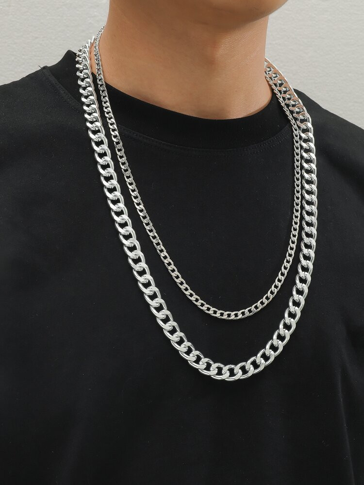 Männer Minimalistische Mehrlagige Halskette | SHEIN