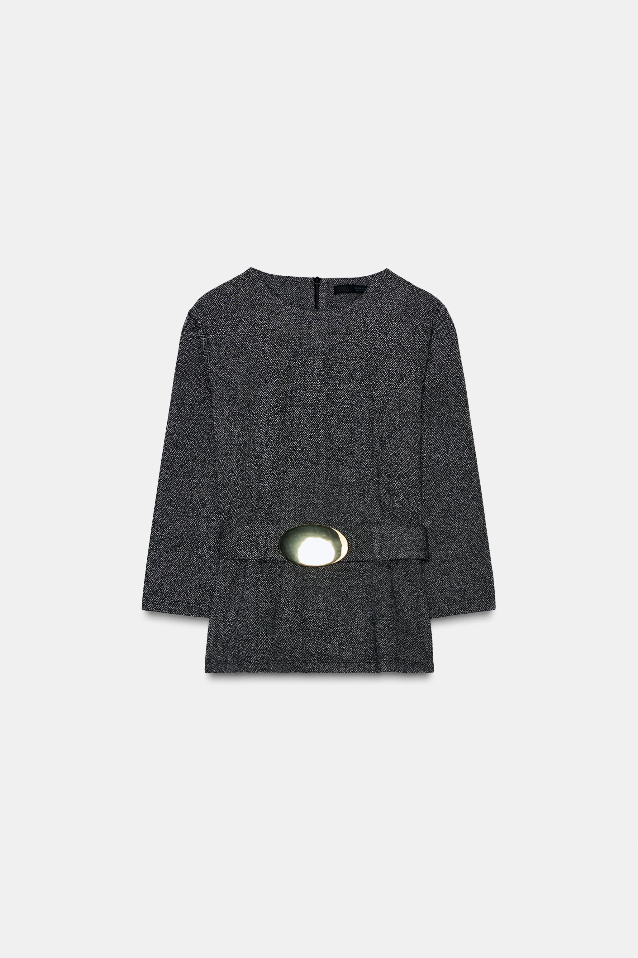 TWILL BELTED TOP | Zara US