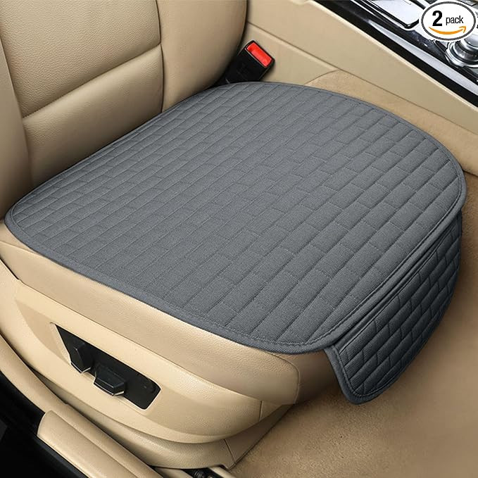 Dark Gray Car Seat Covers Front Seats,2 Pack Seat Covers for Cars Truck SUV, Front Seat Covers wi... | Amazon (US)