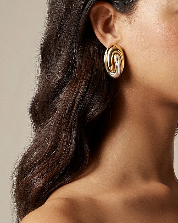 Mixed-metal stud earrings | J. Crew US