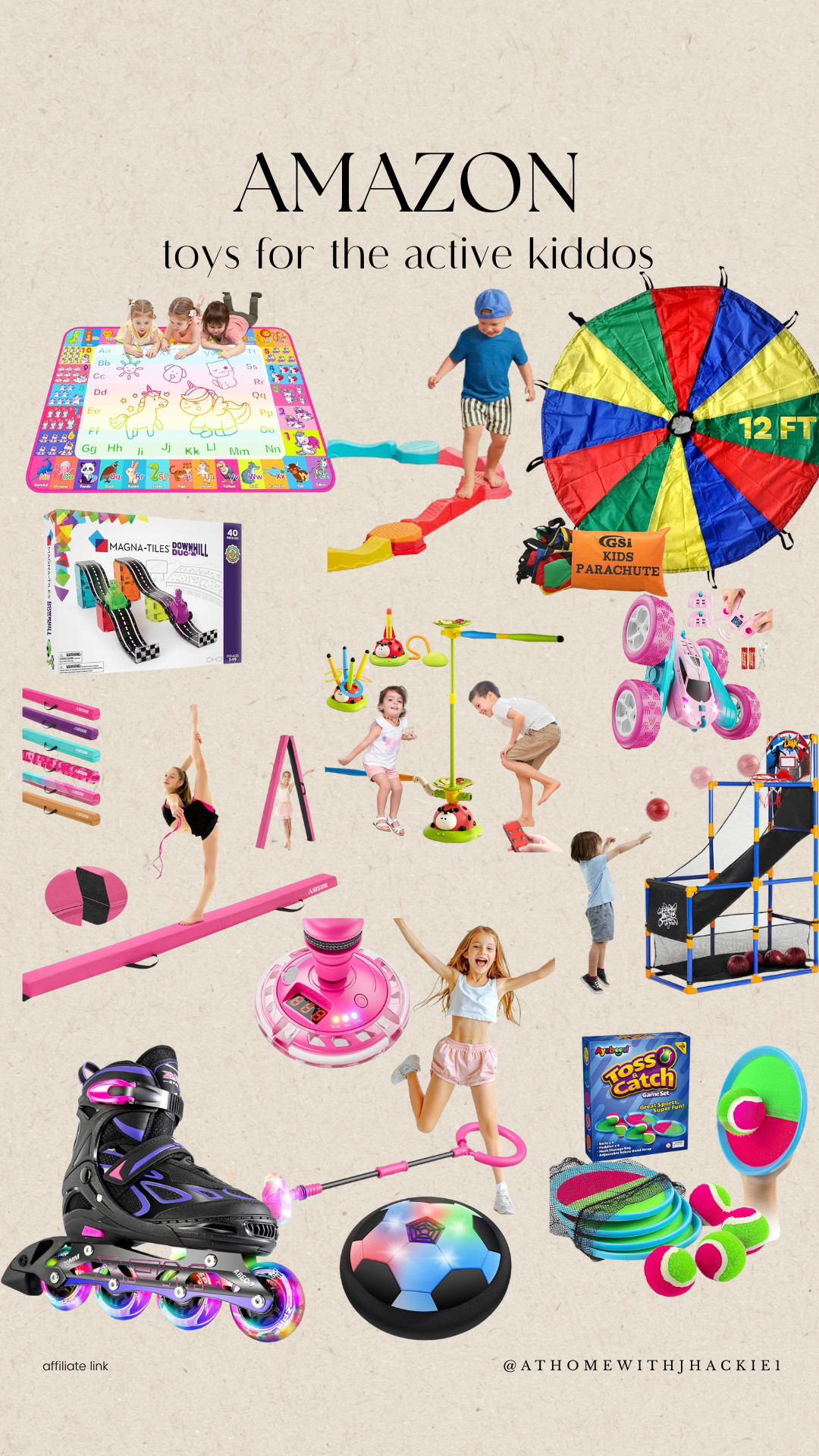 Amazon active kids toys, amazon active toys, amazon outdoor toys for kids, gross motor skill toys, toddler energy toys, balance beam for kids, kids parachute toy, stomp rocket alternative, kid bowling set, riding toys amazon, magnetic tiles downhill run, kids rollerblades amazon, hover soccer ball, indoor active play toys 

 

#LTKGiftGuide #LTKHoliday #LTKActive