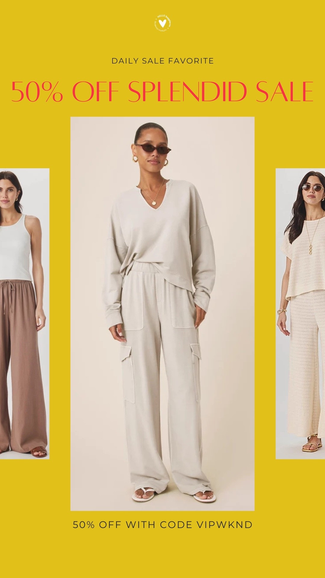50% OFF Splendid! This cargo pant + sweater set is giving effortless off-duty comfort — the perfect airport or errand-day fit. Use code VIPWKND at checkout to snag it (and everything else in your cart) for half off!

#LTKootd #LTKSeasonal #LTKSaleAlert