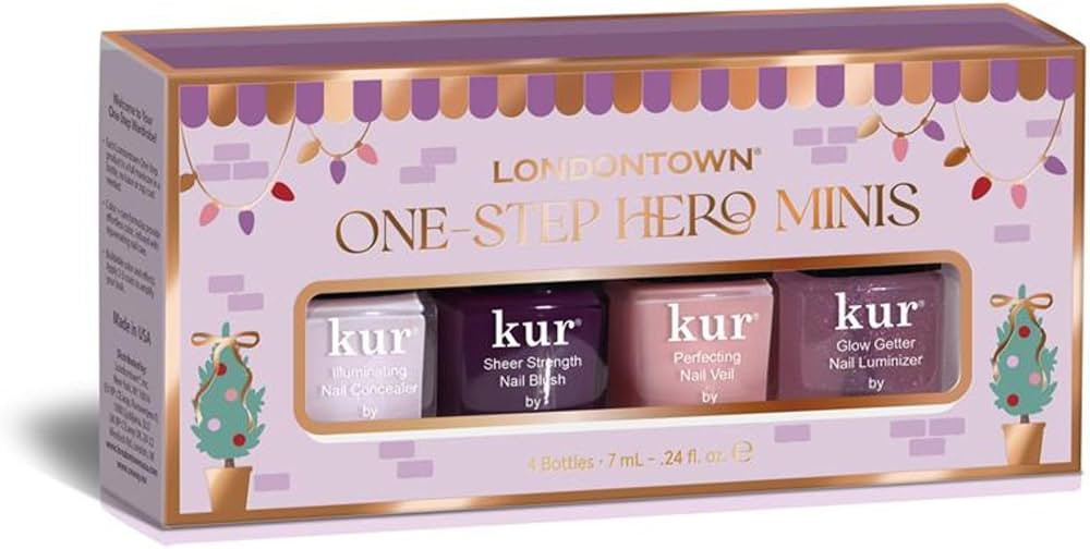 LONDONTOWN One Step Hero Minis – 4-Piece Nail Gift Set with Tint, Brightening & Strengthening, ... | Amazon (US)