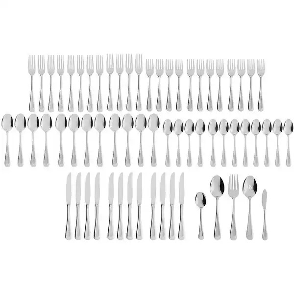 Oneida 'Satin Sand Dune' 45-piece Flatware Set - Bed Bath & Beyond - 3840297 | Bed Bath & Beyond