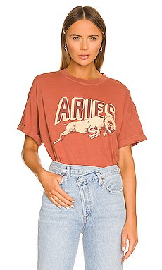 Girl Dangerous Aries Collegiate Tee in Terracotta from Revolve.com | Revolve Clothing (Global)