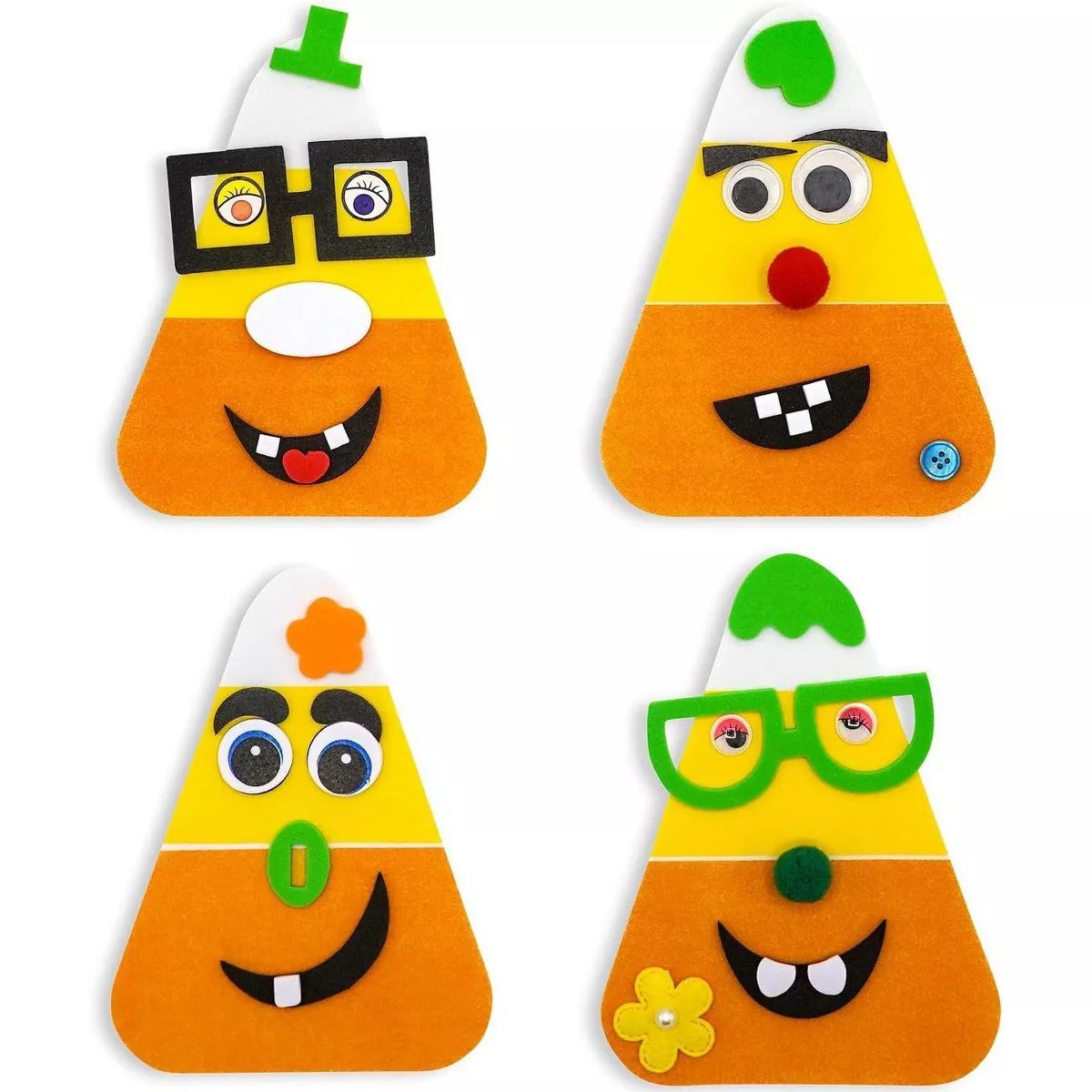 4E's Novelty Halloween Crafts (12 Pack) - Goofy Candy Corn Magnet Foam Kit, Fall Arts & Crafts fo... | Target